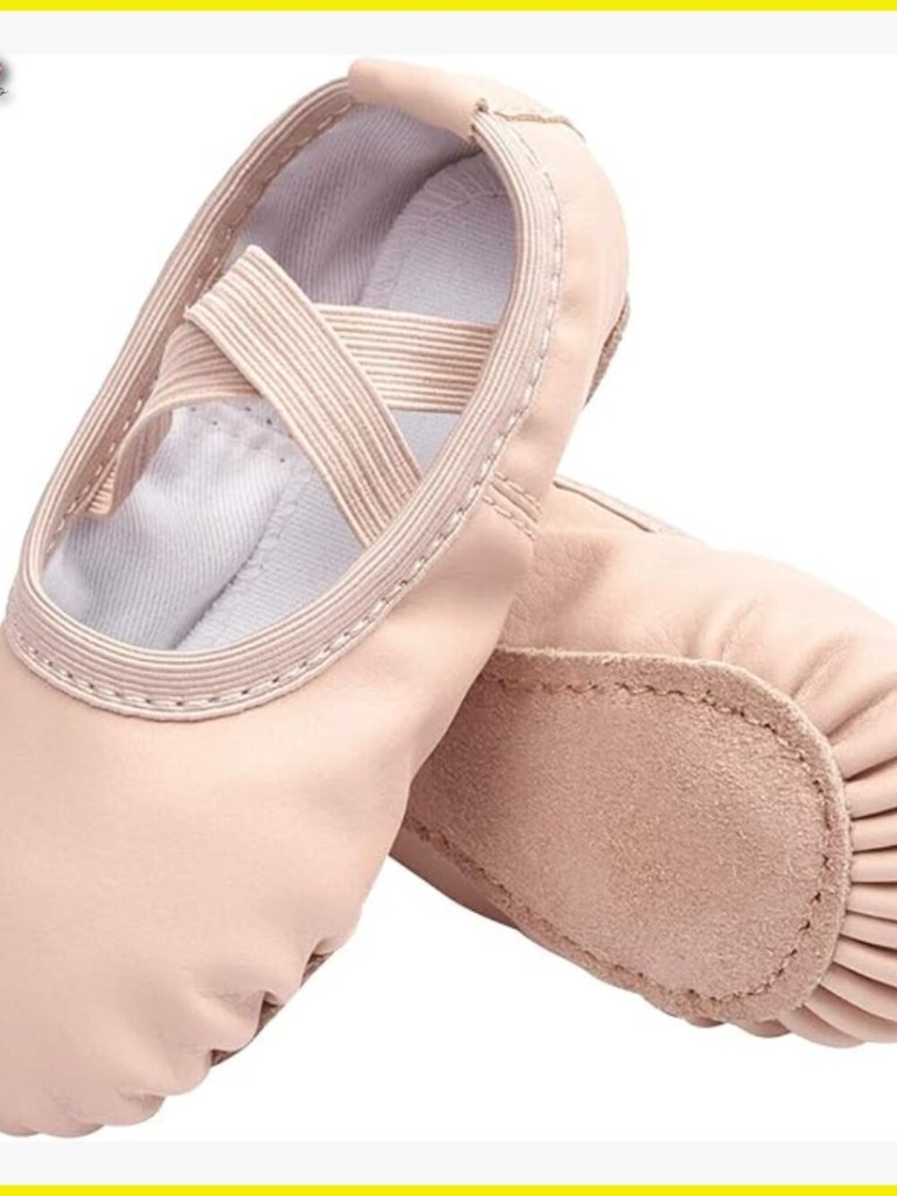 Professional Ballet Dance Slippers Close-Fit PU Flexible Sole Slip-On Kids